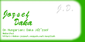 jozsef daka business card